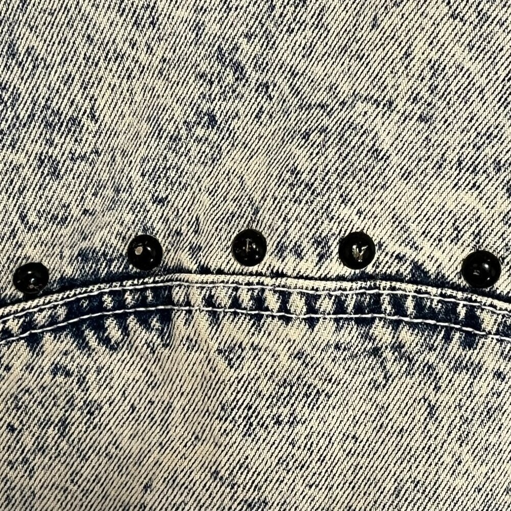 Vintage 90s one of a kind oversized denim jacket with hand painted embellished - Picture 14 of 16